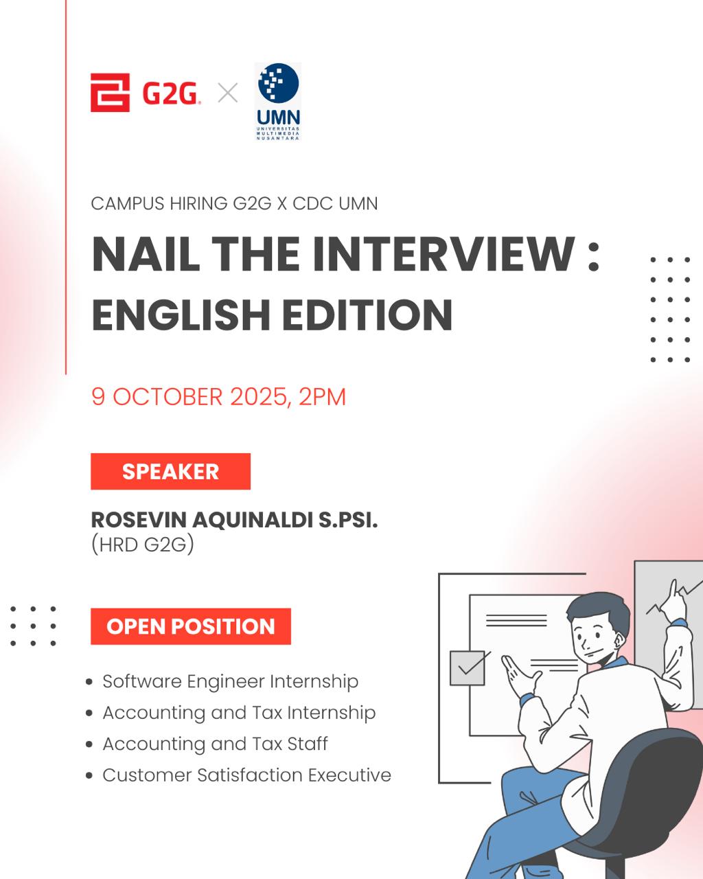 G2G x UMN career session to "Nail the Interview"