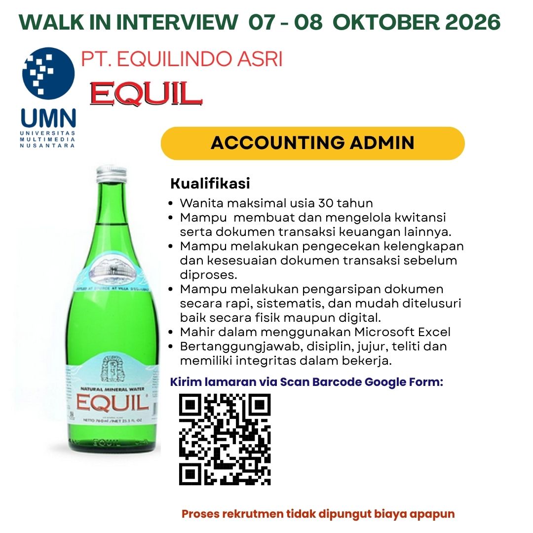 CAMPUS HIRING – PT EQUILINDO ASRI ( Head Office PIK 1- Jalan Marina Raya )