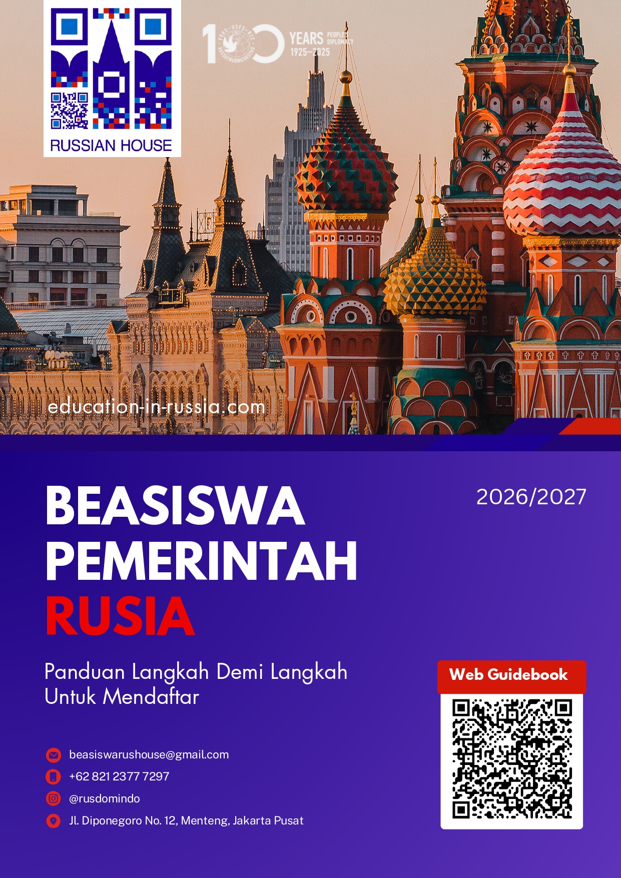 [Beasiswa] Pendaftaran Beasiswa Studi Lanjut S2 oleh Pemerintah Rusia telah DIBUKA!