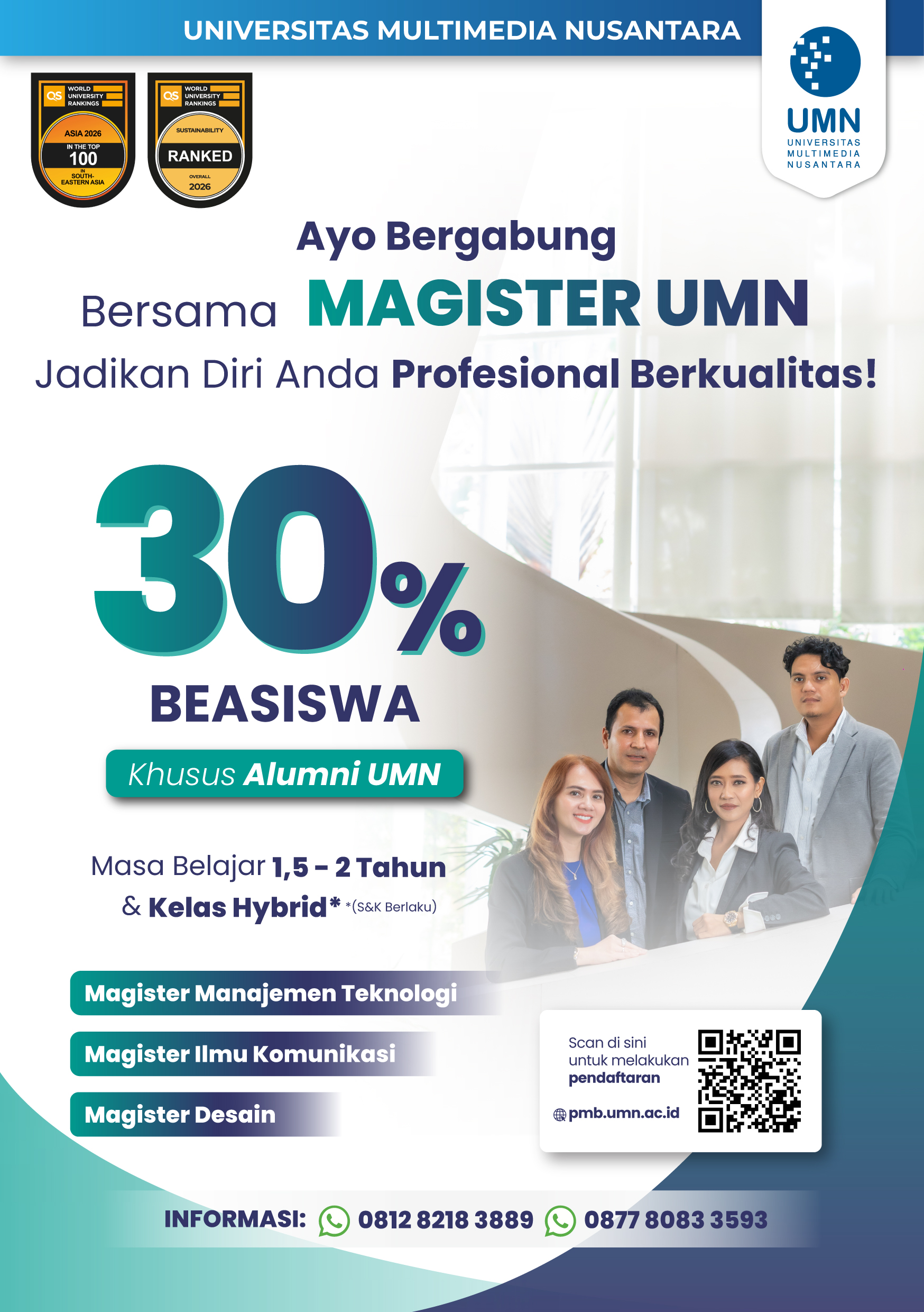 Intake Agustus 2026 Telah dibuka! Dapatkan Beasiswa S2 Khusus Alumni! 